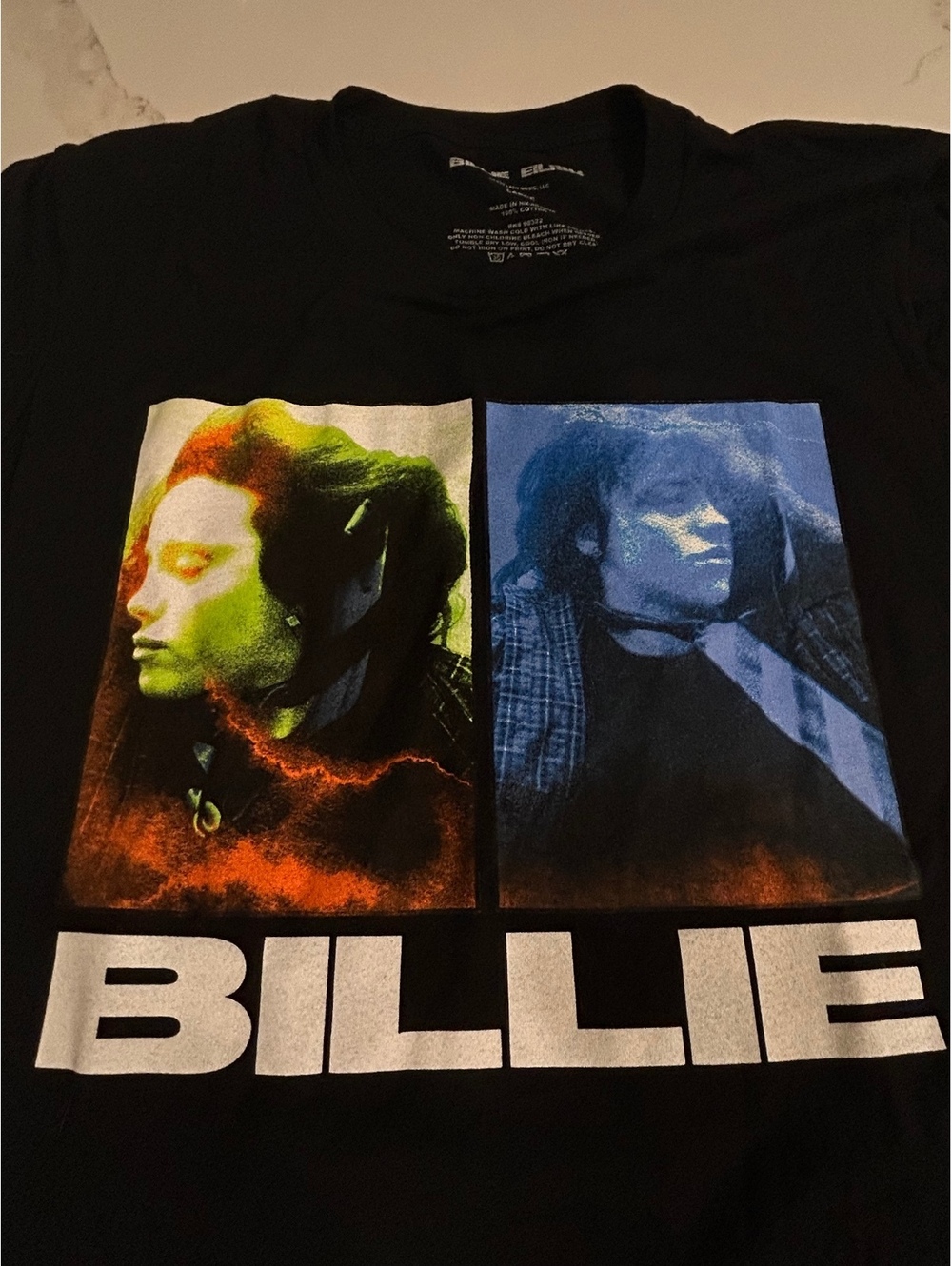 Billie Eilish Graphic T-Shirt Large Black (never worn)